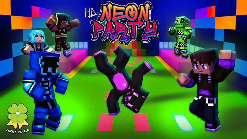 HD Neon Party on the Minecraft Marketplace by the-lucky-petals