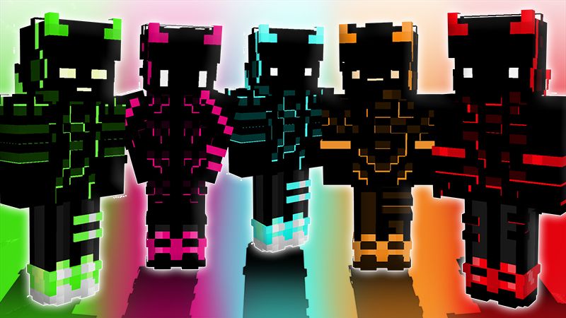 Neon Gamer Demons on the Minecraft Marketplace by The Lucky Petals