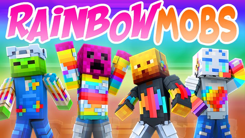 Rainbow Mobs on the Minecraft Marketplace by The Lucky Petals