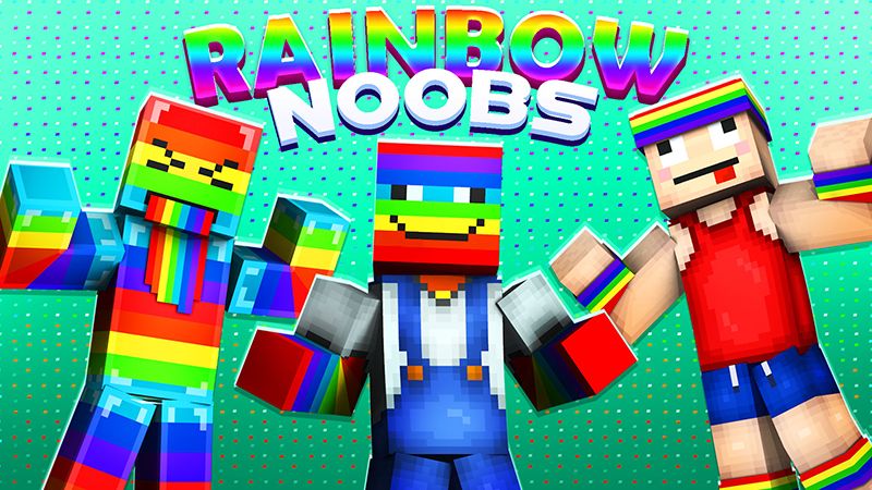 Rainbow Noobs on the Minecraft Marketplace by The Lucky Petals