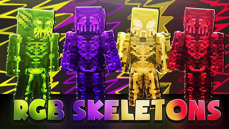 RGB Skeletons on the Minecraft Marketplace by The Lucky Petals