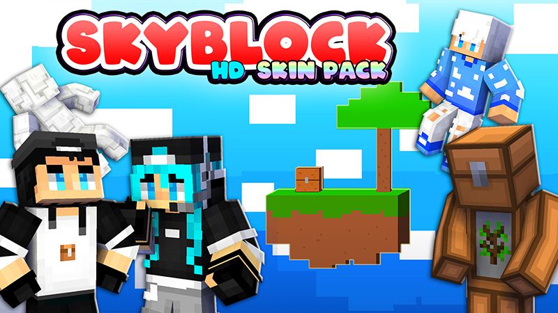 SkyBlock HD Skin Pack on the Minecraft Marketplace by the-lucky-petals