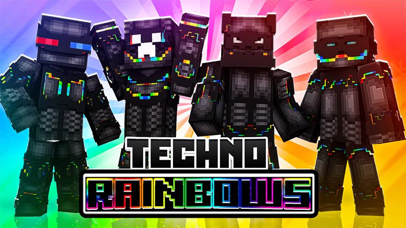 Techno Rainbows on the Minecraft Marketplace by The Lucky Petals