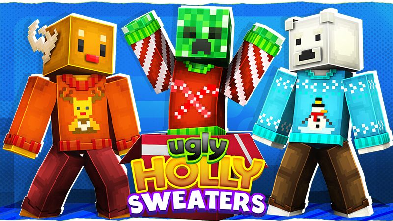 Ugly Holly Sweaters on the Minecraft Marketplace by The Lucky Petals