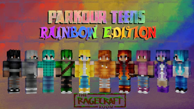 Parkour Teens Rainbow Edition on the Minecraft Marketplace by The Rage Craft Room