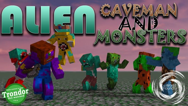 Alien Caveman and Monsters on the Minecraft Marketplace by The World Foundry