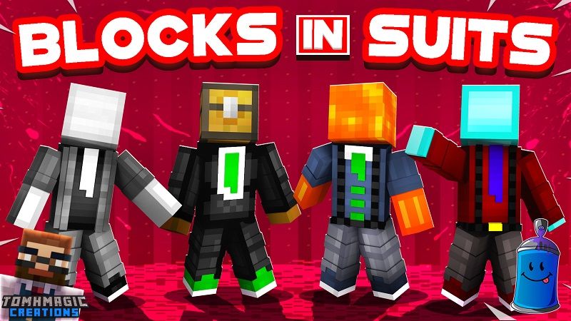 Blocks in Suits on the Minecraft Marketplace by Tomhmagic Creations