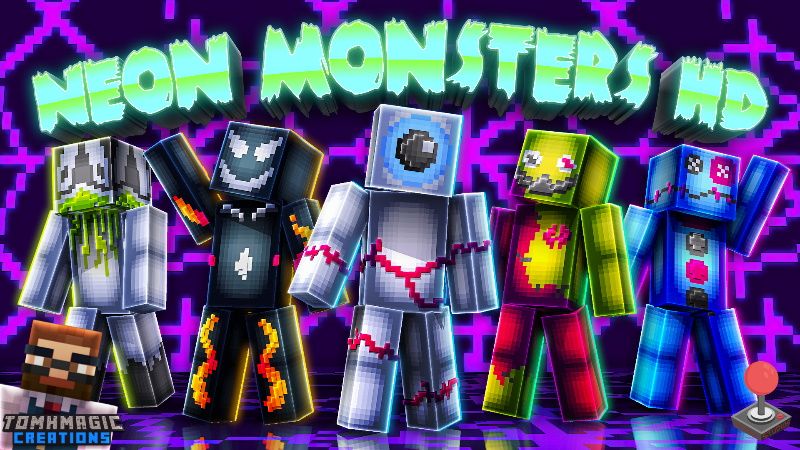 Neon Monsters HD on the Minecraft Marketplace by Tomhmagic Creations