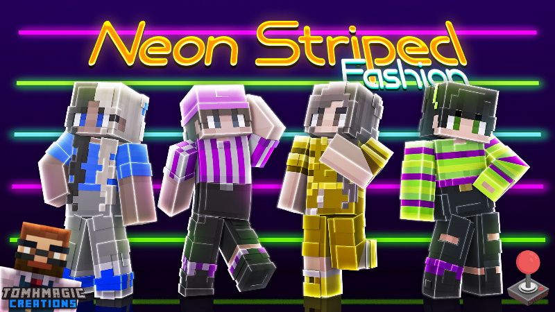 Neon Striped Fashion on the Minecraft Marketplace by Tomhmagic Creations