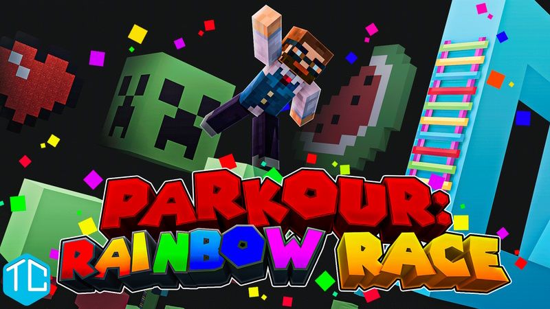 Parkour: Rainbow Race on the Minecraft Marketplace by Tomhmagic Creations