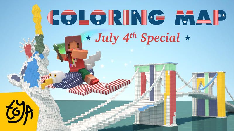 Coloring Map: July 4th Special on the Minecraft Marketplace by Toya