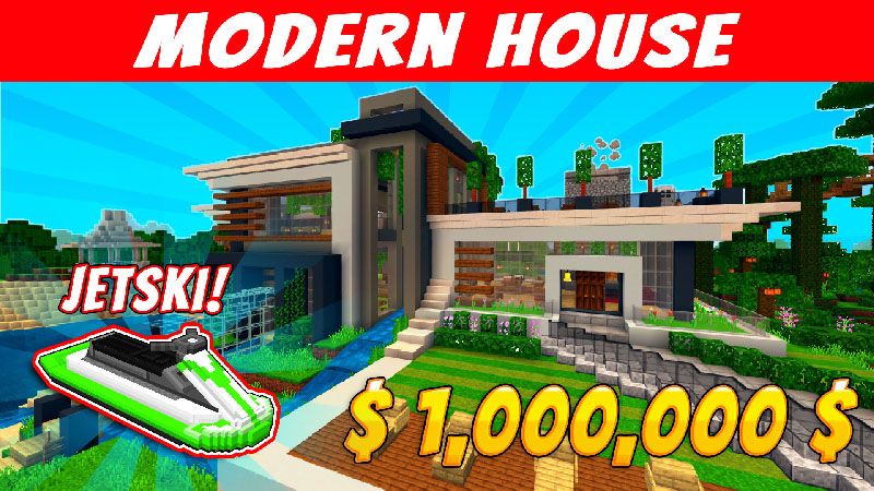 Modern House on the Minecraft Marketplace by voxelblocks