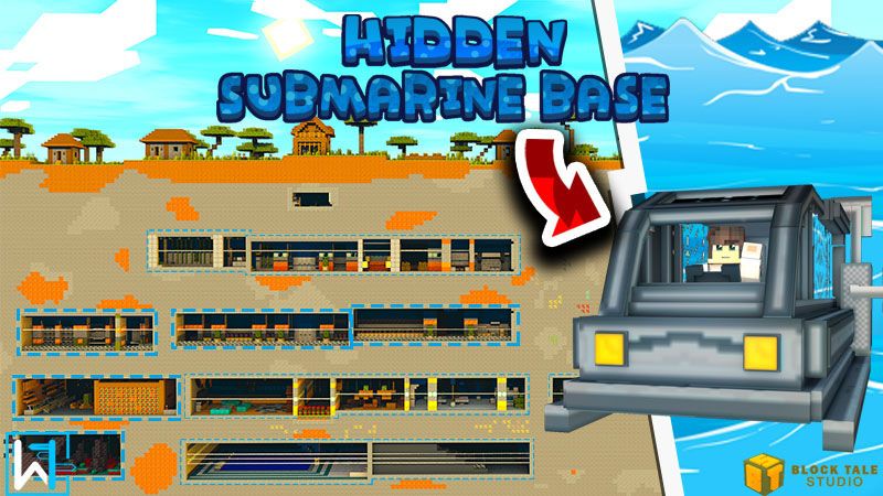 Hidden Submarine Base on the Minecraft Marketplace by Waypoint Studios