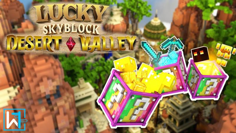 Lucky Skyblock Desert Valley on the Minecraft Marketplace by Waypoint Studios