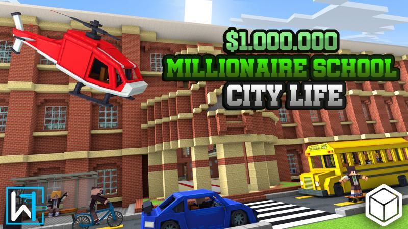 Millionaire School City Life on the Minecraft Marketplace by Waypoint Studios