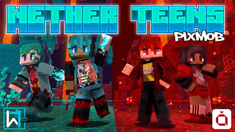 Pixmob Nether Teens on the Minecraft Marketplace by Waypoint Studios